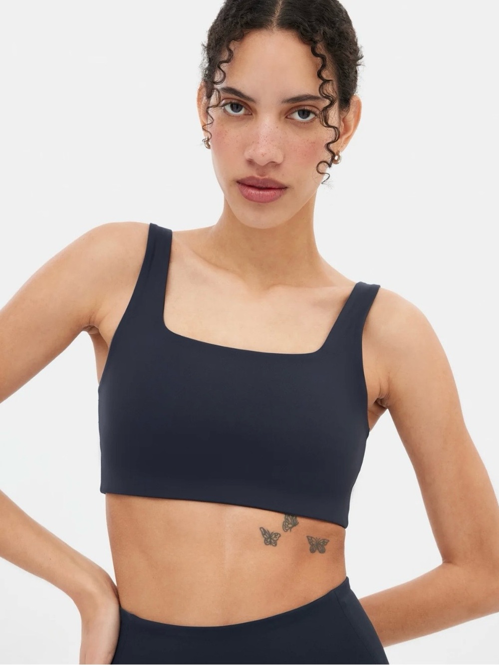 Girlfriend Collective Tommy Cropped Bra Periwinkle, size XS, like new!